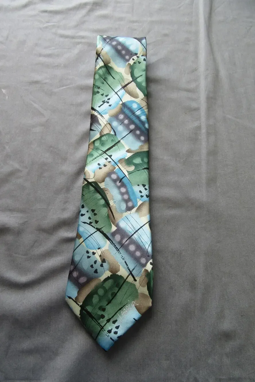 J Garcia 100% Silk Necktie Thistle Ghost Artist Proof # 8 Watercolor Collection